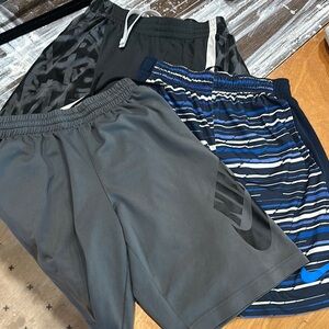 3 Gray and Blue Nike Shorts